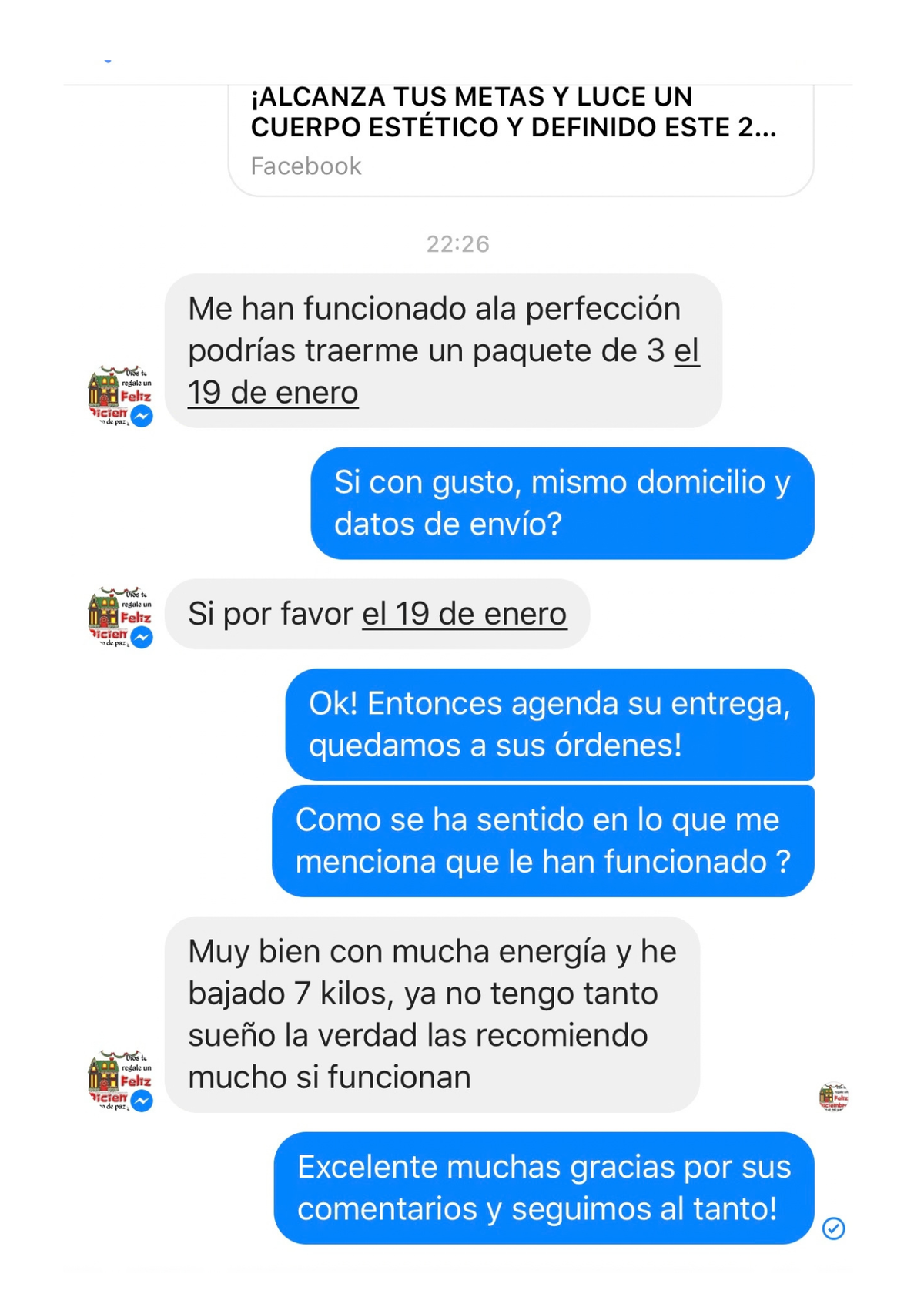 Captura del comentario de Alexa