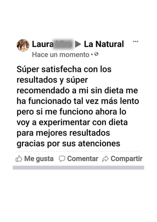 Captura original del testimonio de Laura V.