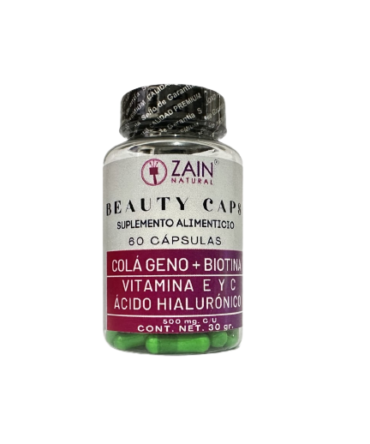 Beauty Caps (Biotina + Ácido Hialurónico + Colágeno + Vit C y E)